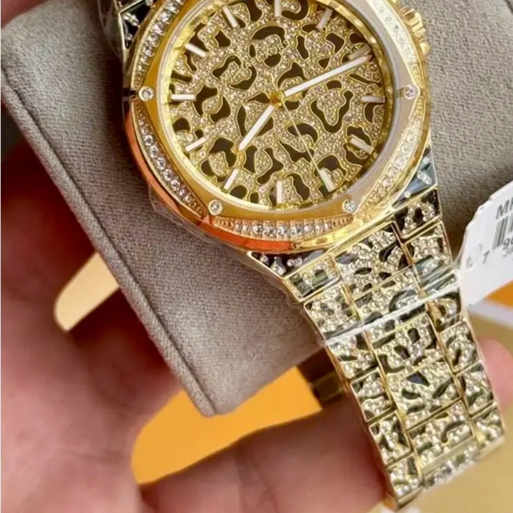 Michael Kors Gold-Tone Lennox Crystal Quartz Watch